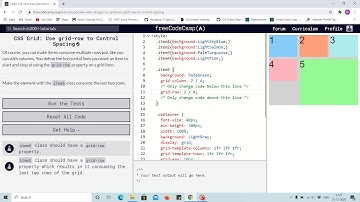 Tutorial 9 - grid row to control spacing - free code camp (Explained)