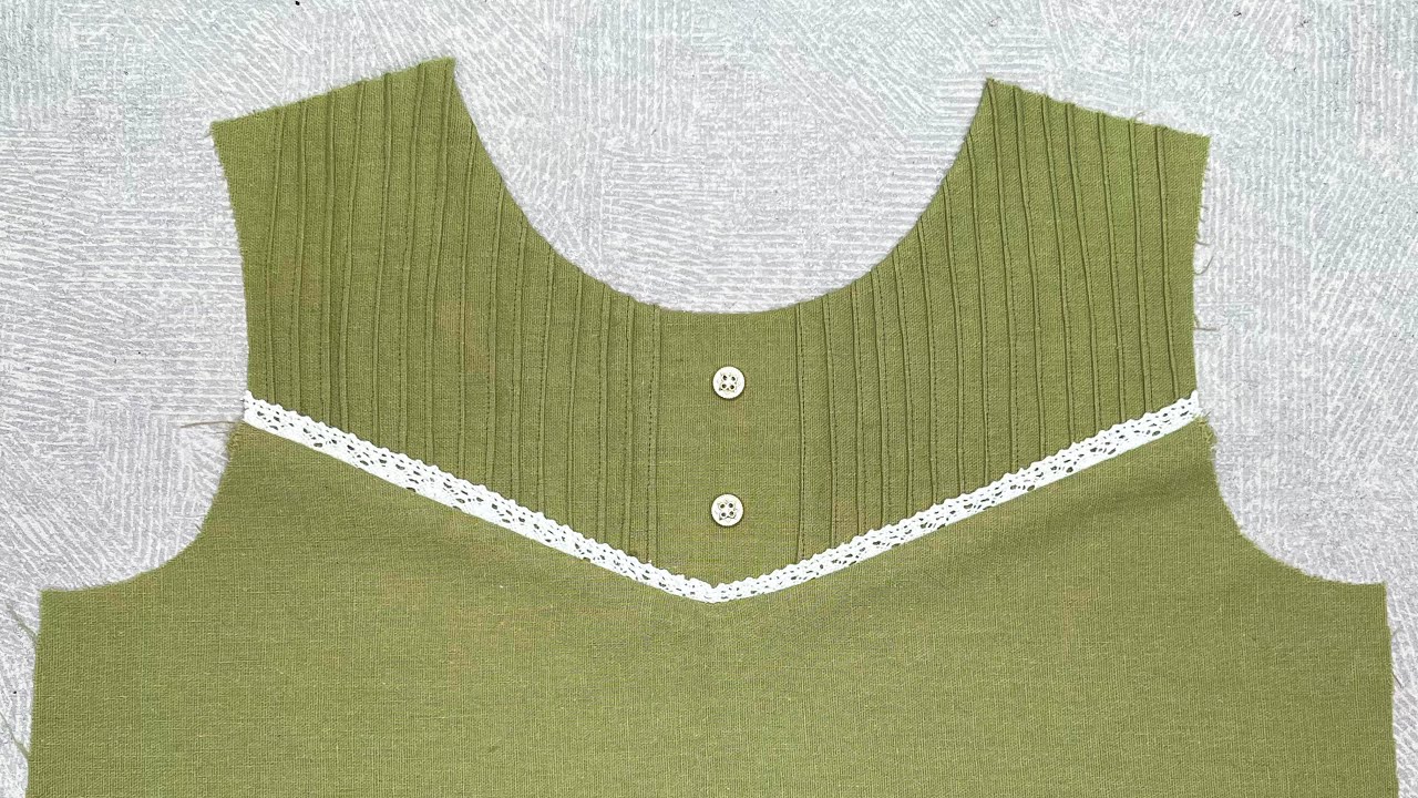 How to Sew a Yoke with Pintucks & Lace | Easy Sewing Tutorial