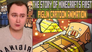 The Story of Minecraft's First Piglin (Cartoon Animation) | Reaction