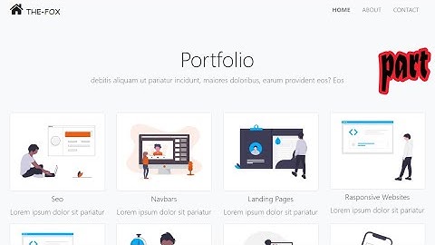 Create portfolio with html css bootstrap 4 and jquery
