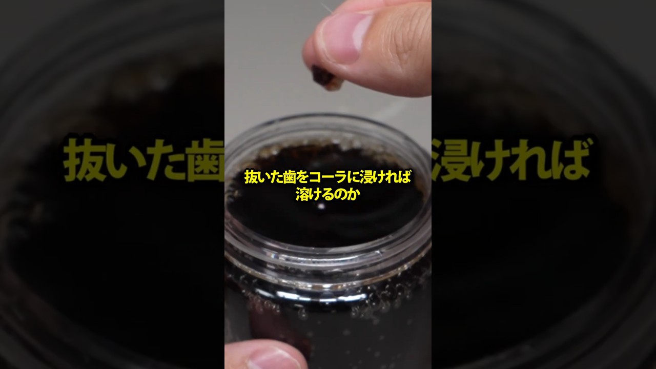 抜いた歯をコーラに浸ければ溶けるのか