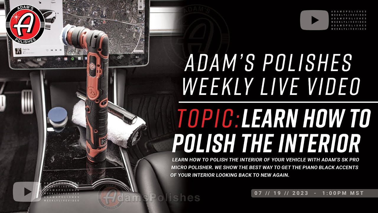 How To Polish The Interior Of A Car Make Piano Black Trim Look New Again| Adam's Weekly LIVE Video