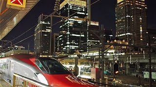 東京駅 新幹線ホーム20番線から見る夜景