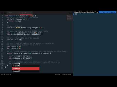 Merge sort in Javascript