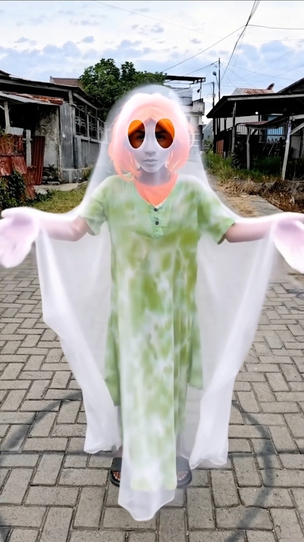 CRYING BECAUSE MOM HAS TURNED INTO A GHOST