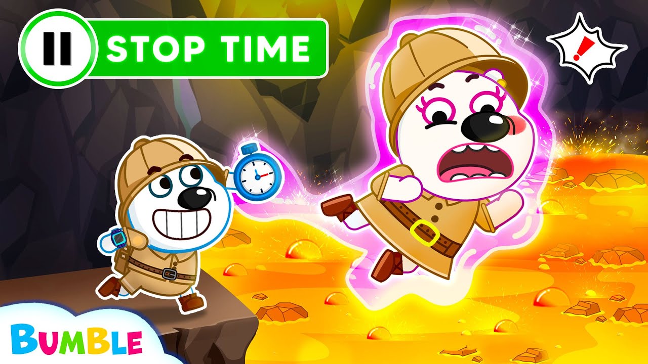 The Floor is Lava - Bumble Stops Time to Rescue Mom - Family Fun Playtime 