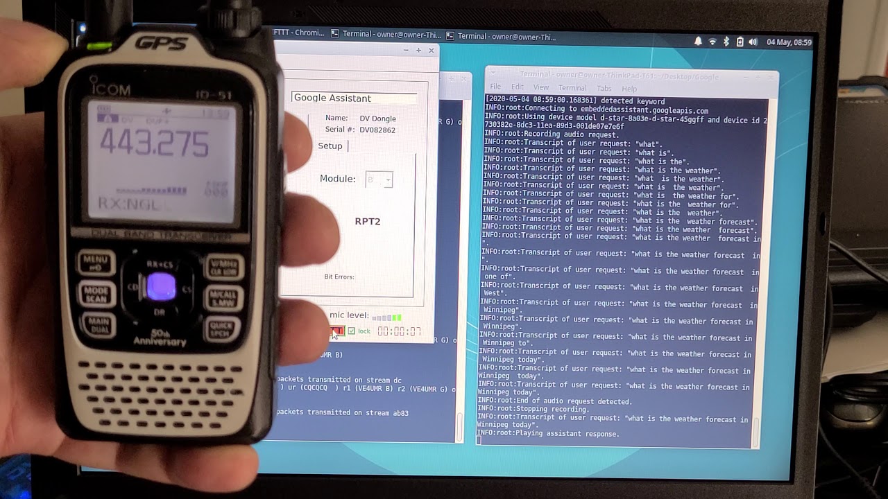 DSTAR Repeater Google Assistant YouTube