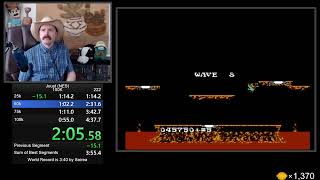 Joust (NES) speedrun (100k points) in 4:26 by Arcus