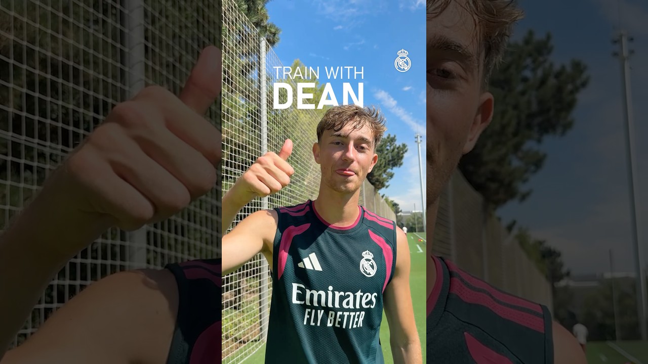 😉 Train with Huijsen. #RealMadrid #RMCity #Training @adidasFootball