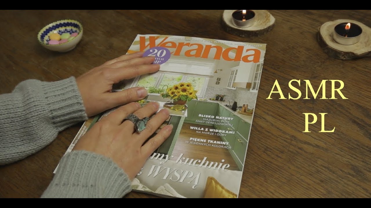 ASMR po polsku. Przegląd magazynu Weranda. Szelest kartek, szept, ruchy dłoni (Polish whispering)
