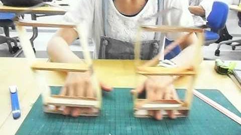 Model House - With and Without Wall Bracing during an Earthquake