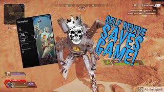 SELF REVIVE SAVES GAME - 10 Kills 2300 Damage - Apex Legends