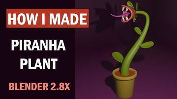 Blender 2.8x Piranha Plant Modeling (Time Lapse)