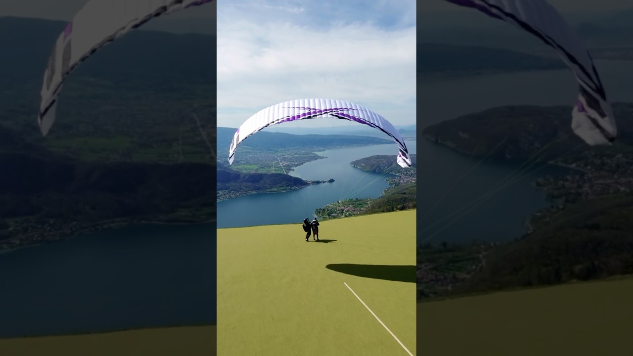 Décollage avec l’awak3 tandem à la Forclaz! 