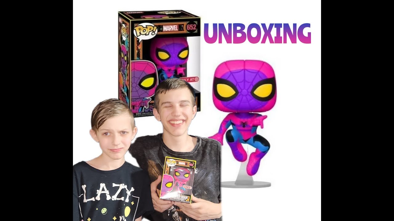 FUNKO SPIDER MAN TARGET BLACK LIGHT EXCLUSIVE POP FIGURE UNBOXING X REVIEW