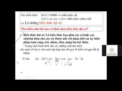 TOÁN 7 - ĐẠI SỐ - CHỦ ĐỀ - BIỂU THỨC ĐẠI SỐ