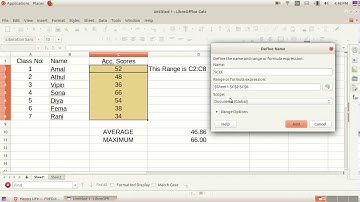 comlive-Naming a range in LIbreOffice Calc