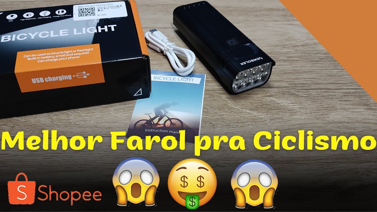 Unboxing - Melhor Farol Para Ciclismo - NewBoler - 