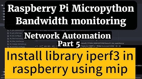 Raspberry Pi PicoW network bandwidth monitoring using iperf3 | install packages in micropython mip