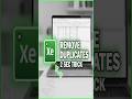 Excel Remove Duplicate value in 2 sec #excel #exceltips #shorts #beginners #shortsfeed