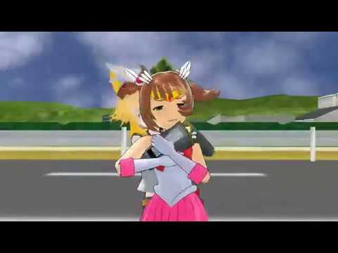 【MMD】やよいちゃんとリンちゃんがストリートファイト【アクション】