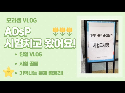 🎬 ADsP 45회 시험 후기 브이로그 ✍️ 시험 당일 꿀팁 & 기억나는 문제 총정리‼️