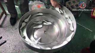 Spoon vibration sorting feeding bowl machine disposal spoon tool virbating plate bowl