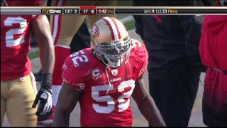 Willis picks off Stanton - Lions QB Drew Stanton misfires and Patrick Willis comes