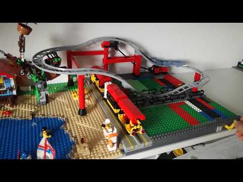 motorized lego pirate roller coaster