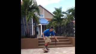 Mason 180 gap them ollie off stairs and kickflip off mini ramp!