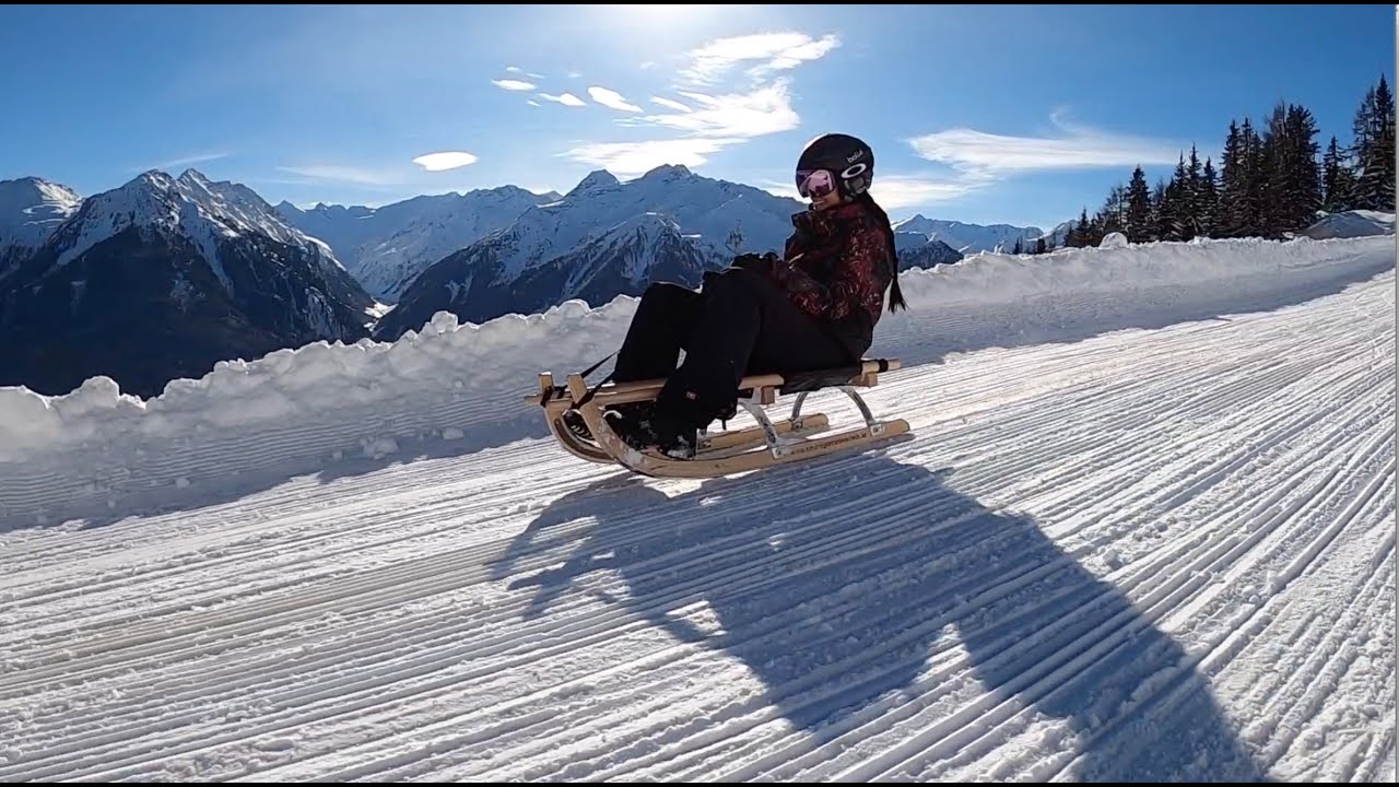 Riding a 14km sledging track
