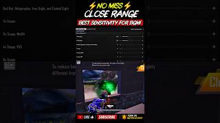 Best Close Range Sensitivity BGMI 4.4 🔥 | Zero Recoil + Aim Lock Settings 2026 | No Miss Sensitivity