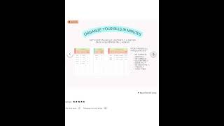 Monthly Bill Tracker Spreadsheet for Google Sheets #digitalplanner
