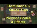 Dominions 6 quick tips province scales  effects