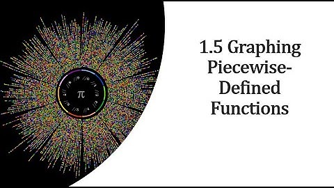 1.5 Graphing  Piecewise-Defined Functions
