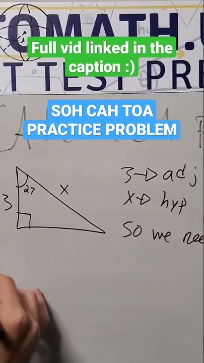 soh cah toa practice problem finding the missing side of a right ...
