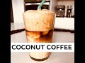 Coconut coffee recipe  iced coffee  an coffee bean