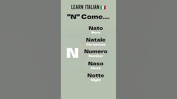 N come | Simple way of Learning Italian | Learn Italian Easy Way  #learningitalian