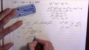C40 Example problem solving a nonhomogeneous Cauchy Euler equation
