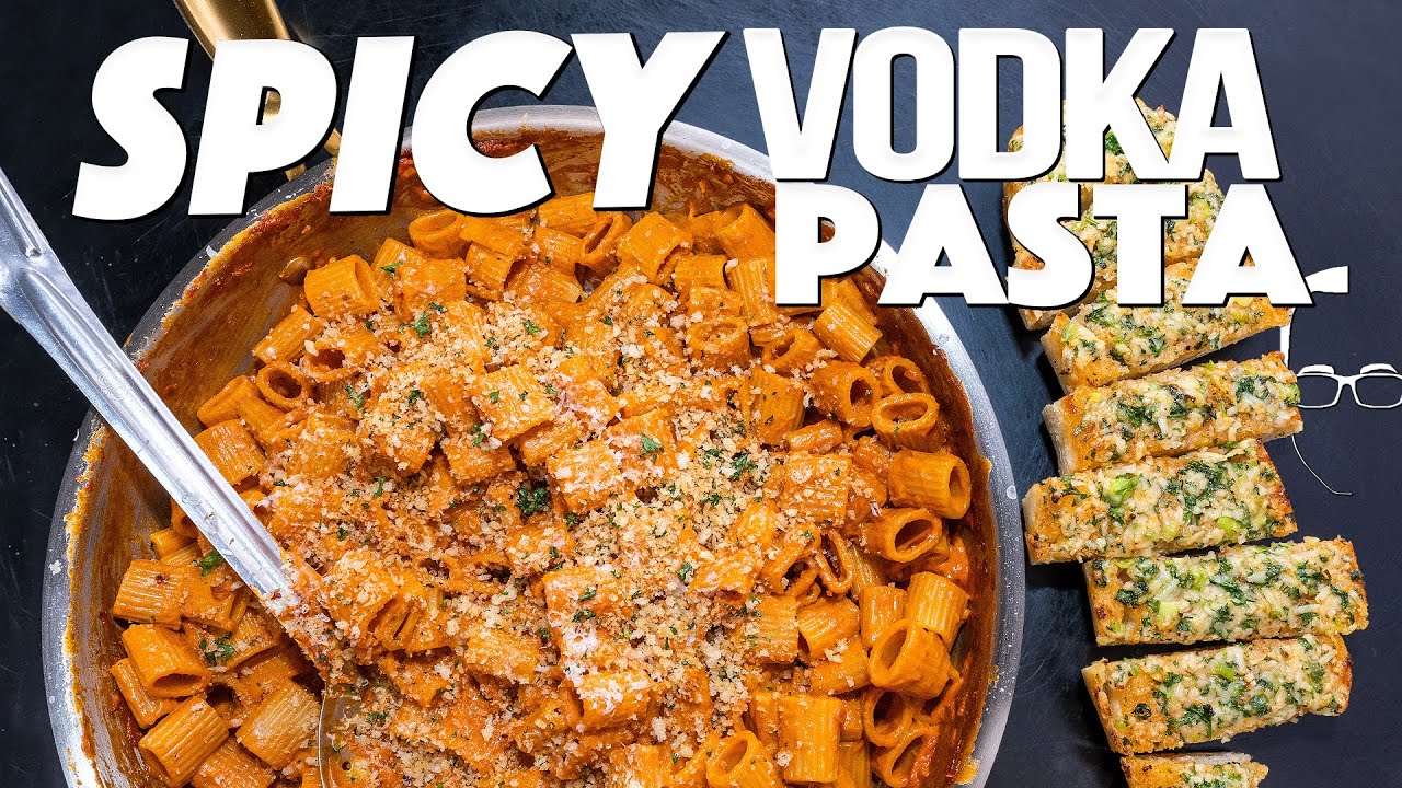 ⁣SPICY (VODKA) PASTA AND GARLIC BREAD DINNER | SAM THE COOKING GUY