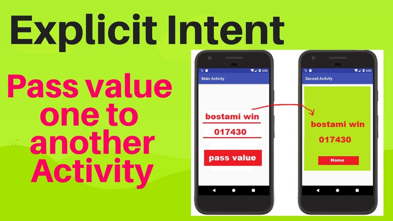 How To Pass Value One To Another Activity YouTube