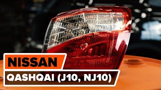 Hvordan bytte Baklykt NISSAN QASHQAI / QASHQAI +2 (J10, JJ10) - online gratis video