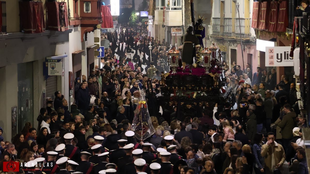 Pasión de Dos Hermanas por el callejon cruz y Santa María Magdalena Martes Santo 2024 Calidad 4K