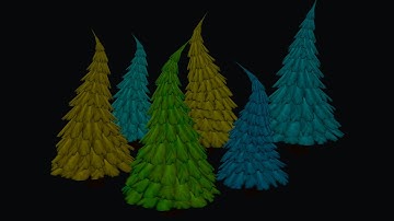 Handpainting Stylized Pine Tree in Blender