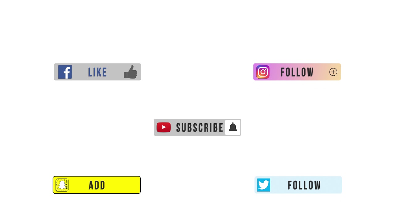 2D Minimal Design - Social Media Pop-ups (PREVIEW) | Green Screen Elements