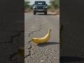 "A car is crushing a banana., 🍌🚗 #aivideo #trending #video #trending #viral