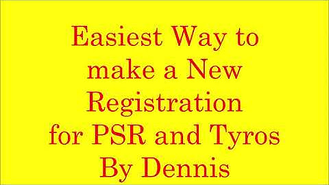 Creating a New Registration on the Tyros 4