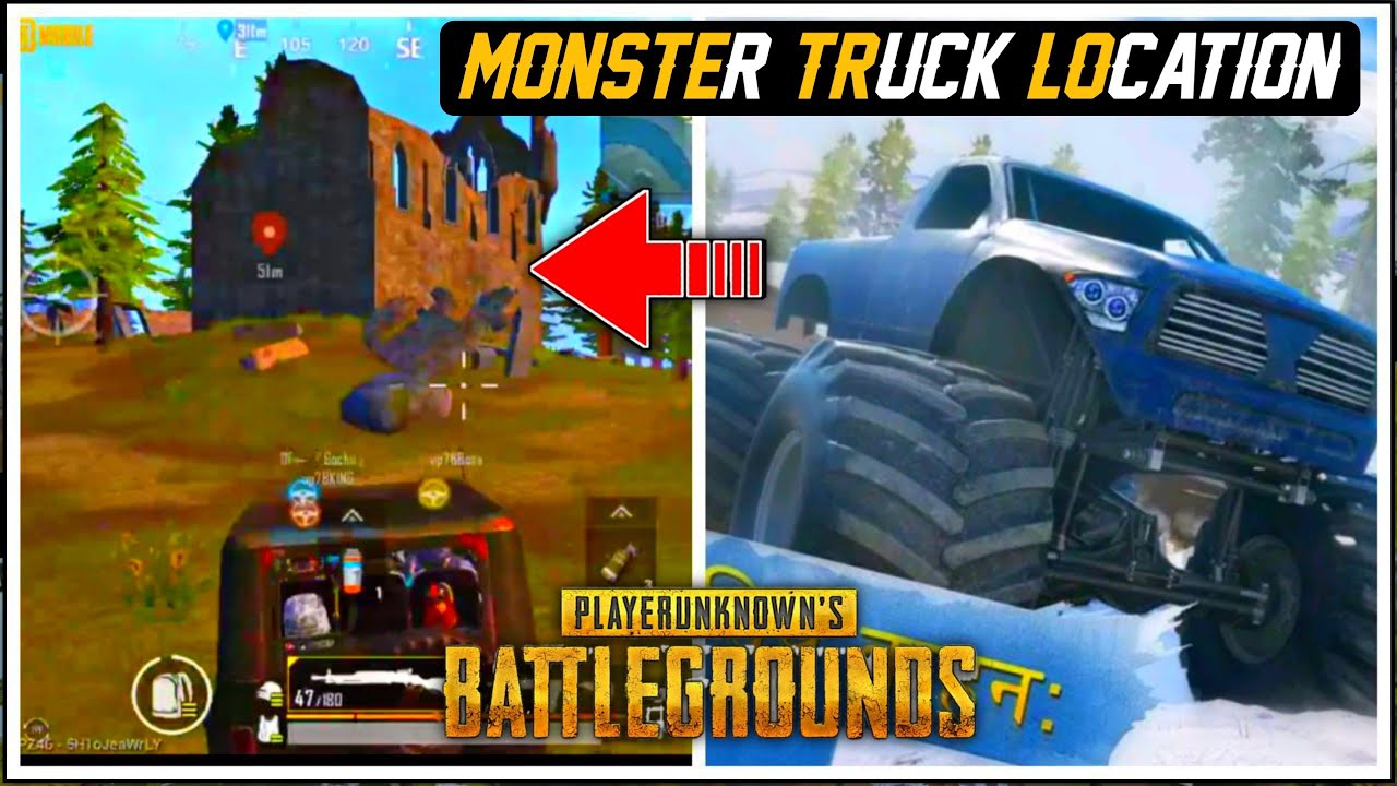 Pubg Mobile :- 0.19.0 All Secret places  in livik map , Monster Truck Location find