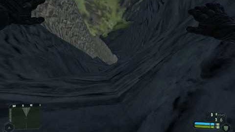Crysis Base Jumping / Skiing (Incredibly Long Slope)