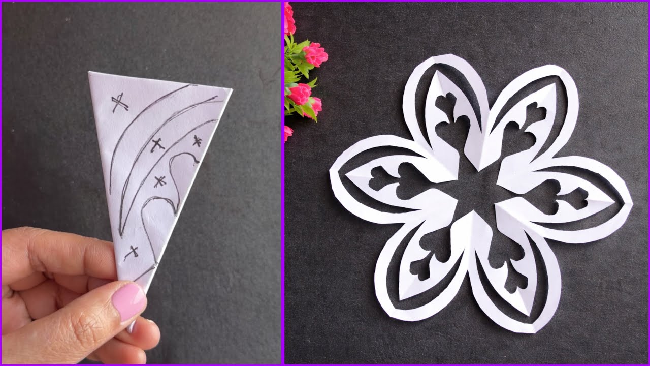 paper snowflake / how to make paper snowflakes #christmas #valentinesdaycraft